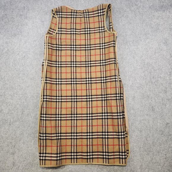 Vintage Burberrys Trench Coat Liner Nova Check Plaid 100% Wool Beige Zip-In 90s - Picture 12 of 15